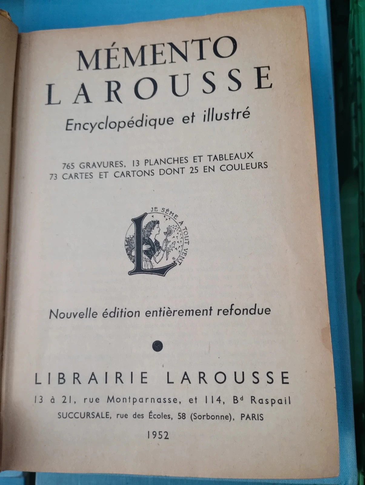 Mémento Larousse 1952 – photo 2